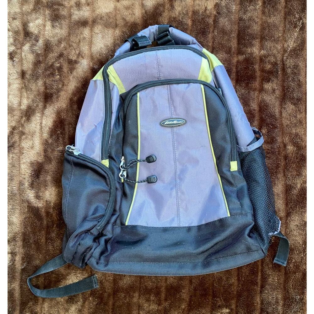 Eddie Bauer Black/Gray Padded Insulated Backpack Older, Clean Condition